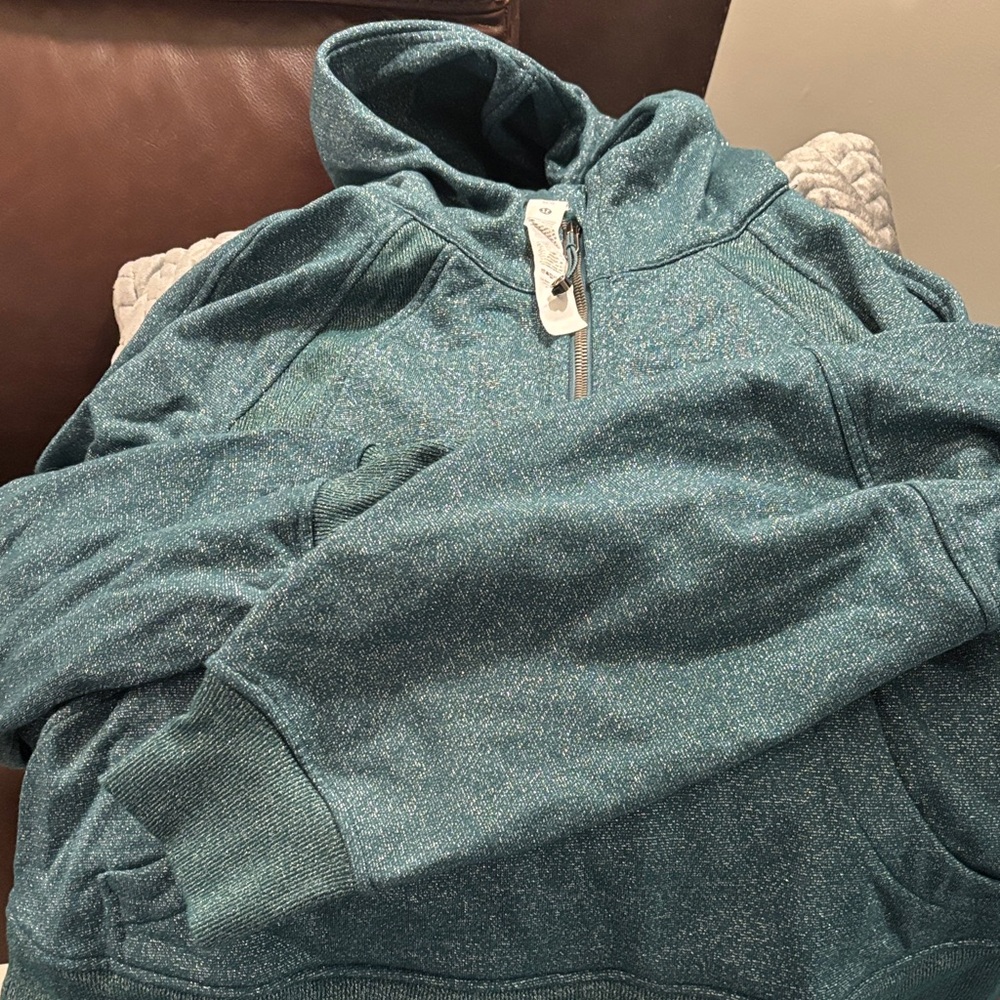 lululemon athletica Teal Zip-Up Sweater